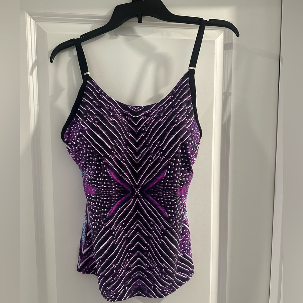 Calvin Klein Artemis Print Tankini Top